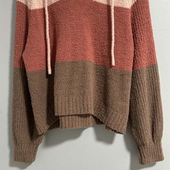 Soft color block hooded sweater - Picture 5 of 6
